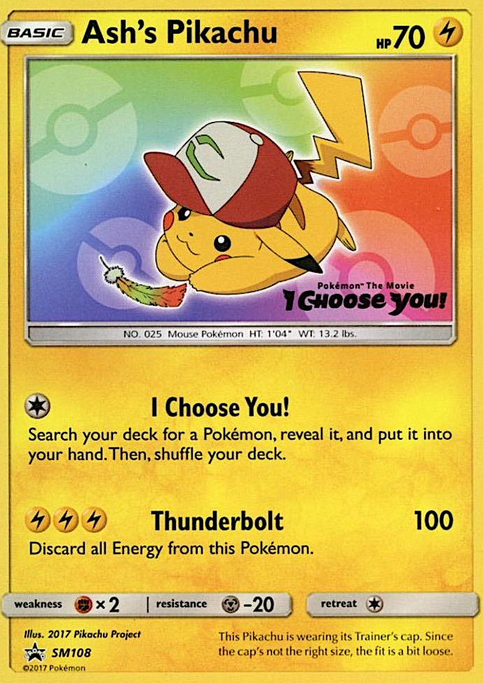 Ash's Pikachu (SM108) [Sun & Moon: Black Star Promos] | Good Games Cannington