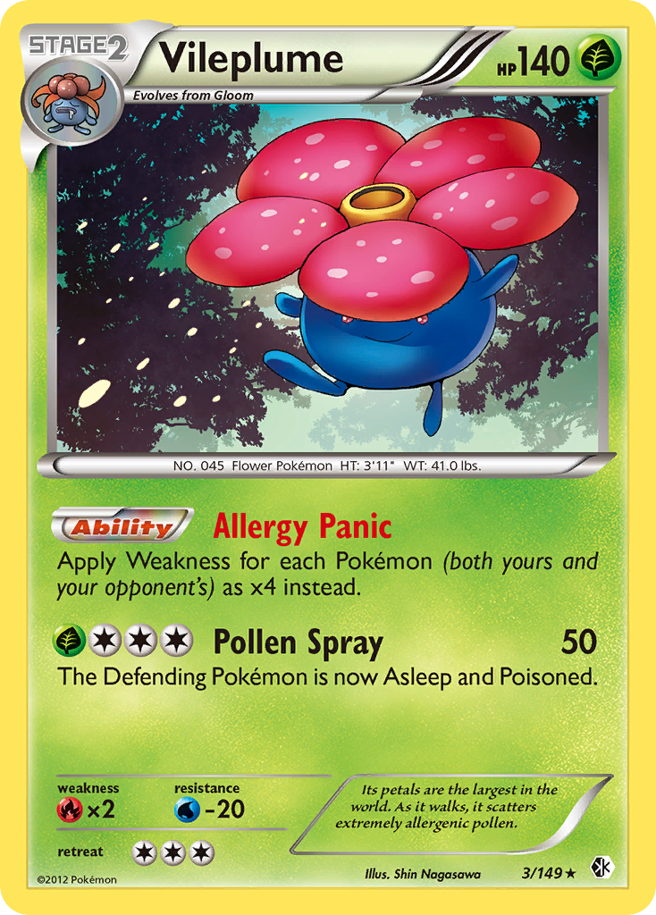 Vileplume (3/149) [Black & White: Boundaries Crossed] | Good Games Cannington