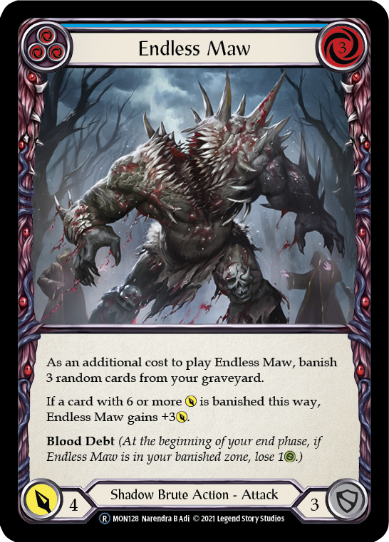 Endless Maw (Blue) [U-MON128-RF] Unlimited Rainbow Foil | Good Games Cannington