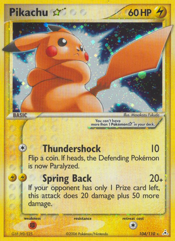 Pikachu Star (104/110) [EX: Holon Phantoms] | Good Games Cannington