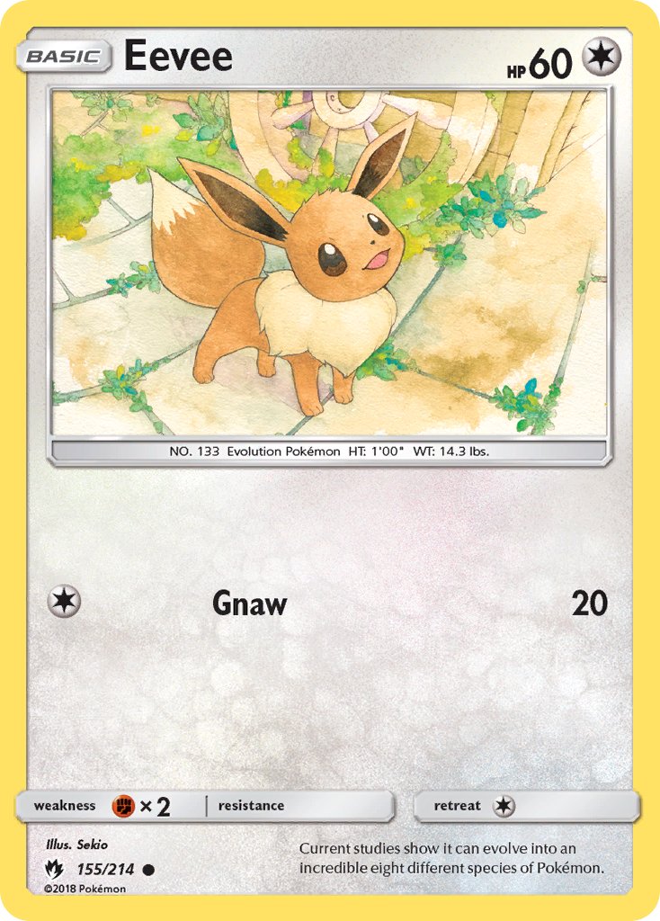 Eevee (155/214) (Let's Play, Eevee Cracked Ice Holo) (Theme Deck Exclusives) [Sun & Moon: Lost Thunder] | Good Games Cannington