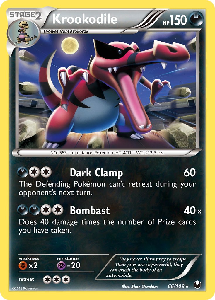 Krookodile (66/108) (Theme Deck Exclusive) [Black & White: Dark Explorers] | Good Games Cannington