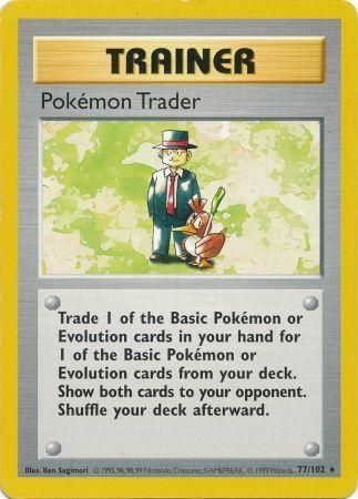 Pokemon Trader (77/102) [Base Set Shadowless Unlimited] | Good Games Cannington
