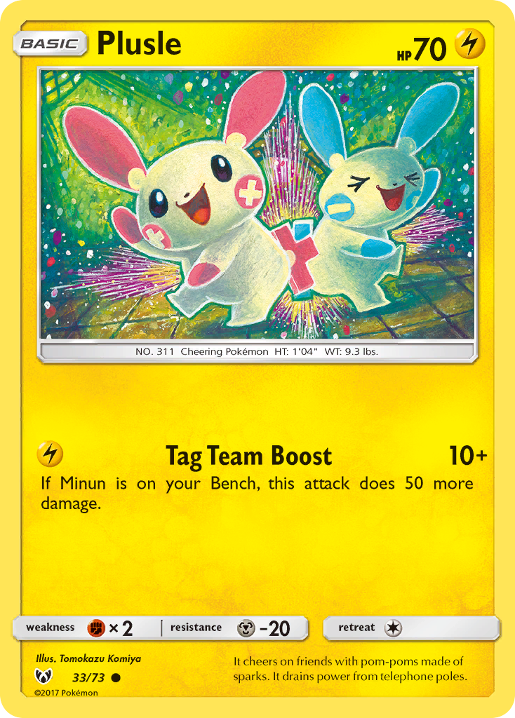 Plusle (33/73) [Sun & Moon: Shining Legends] | Good Games Cannington
