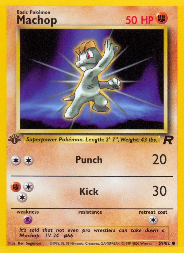 Machop (59/82) [Team Rocket 1st Edition] | Good Games Cannington