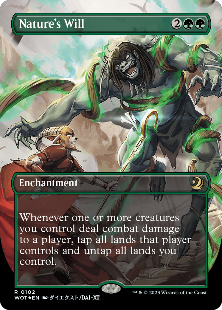 Nature's Will (Anime Borderless) (Confetti Foil) [Wilds of Eldraine: Enchanting Tales] | Good Games Cannington