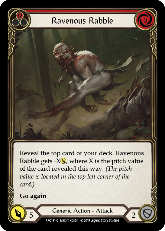 Ravenous Rabble (Red) [ARC191-C] 1st Edition Normal | Good Games Cannington