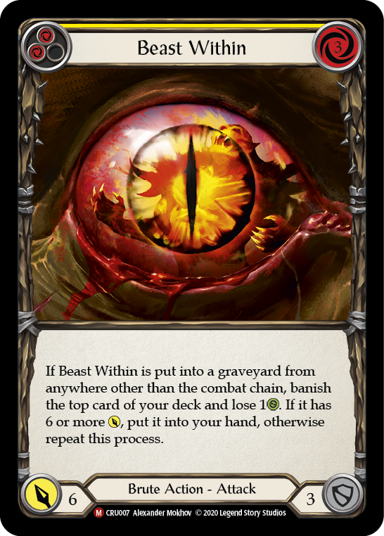 Beast Within [CRU007] 1st Edition Normal | Good Games Cannington