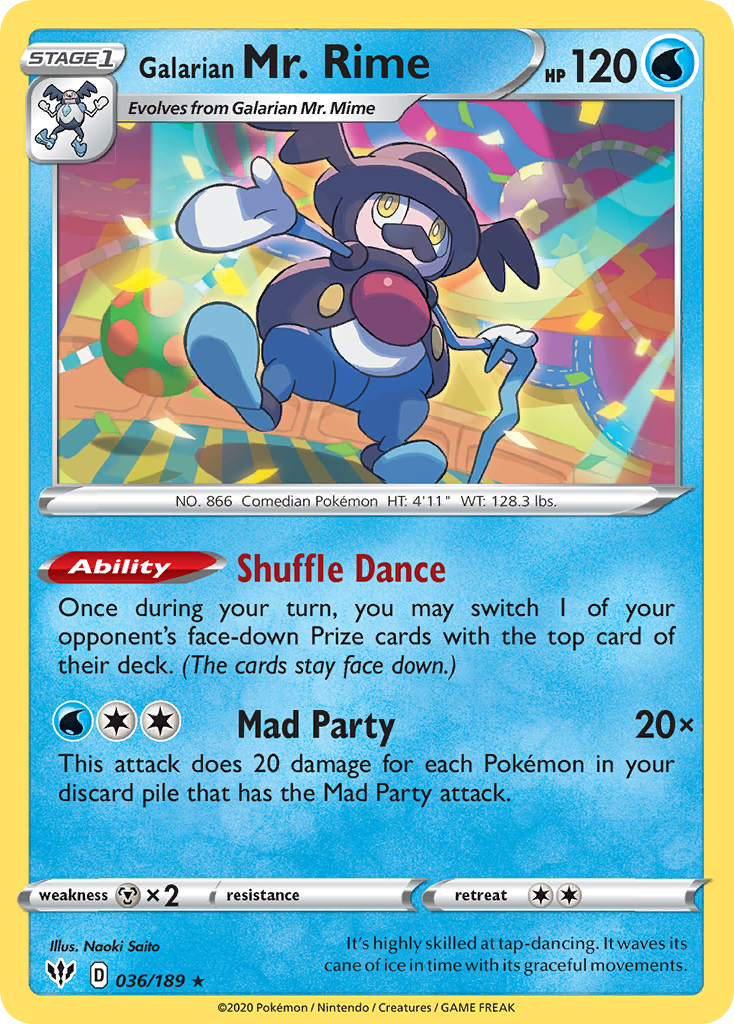 Galarian Mr. Rime (036/189) [Sword & Shield: Darkness Ablaze] | Good Games Cannington