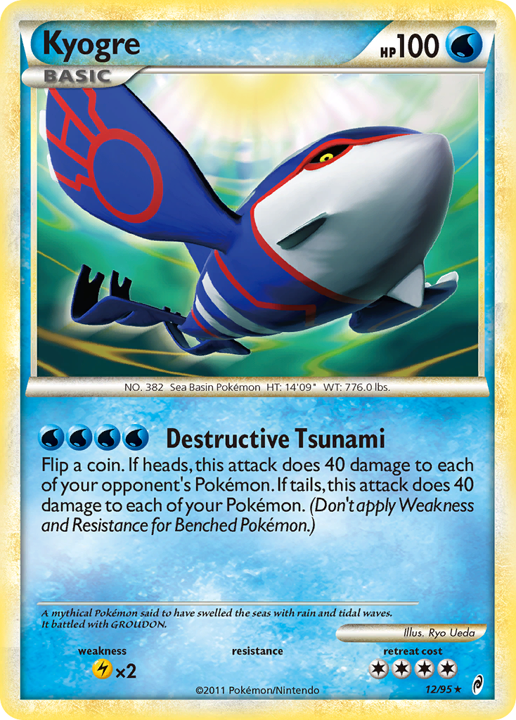 Kyogre (12/95) [HeartGold & SoulSilver: Call of Legends] | Good Games Cannington