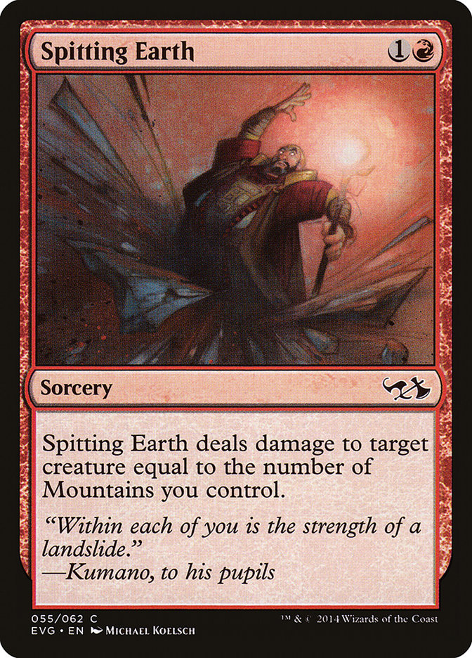 Spitting Earth (Elves vs. Goblins) [Duel Decks Anthology] | Good Games Cannington