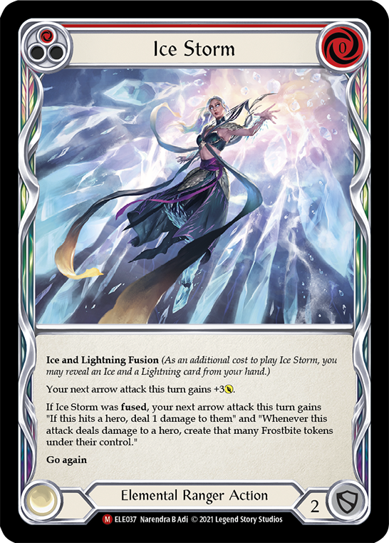 Ice Storm [ELE037] (Tales of Aria)  1st Edition Rainbow Foil | Good Games Cannington