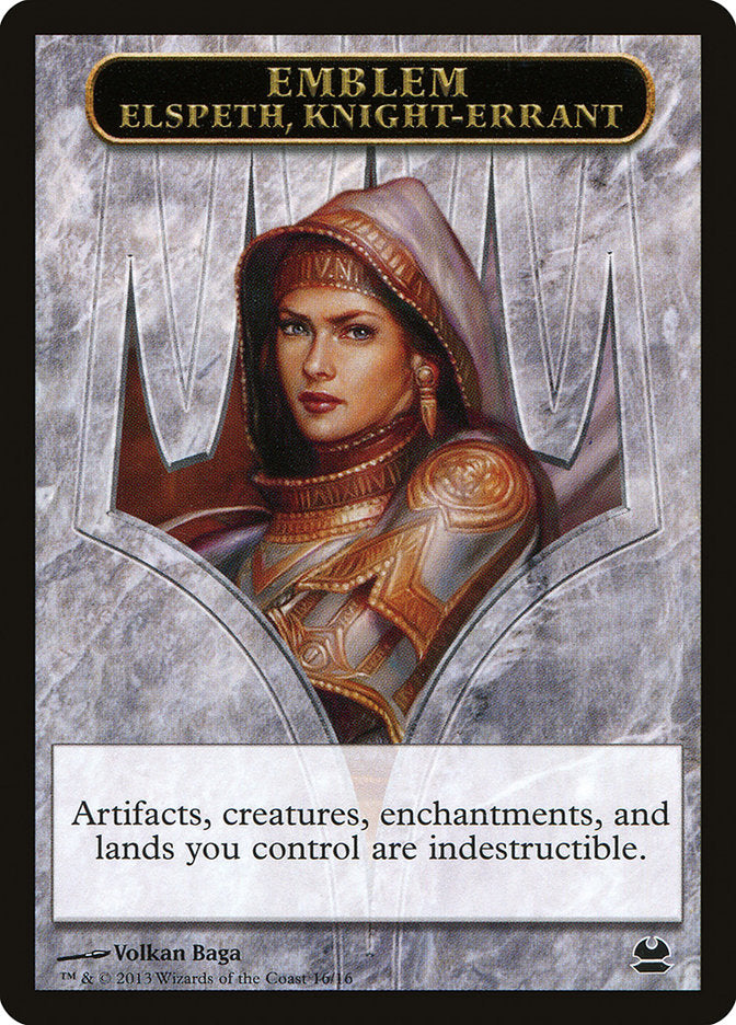 Elspeth, Knight-Errant Emblem [Modern Masters Tokens] | Good Games Cannington