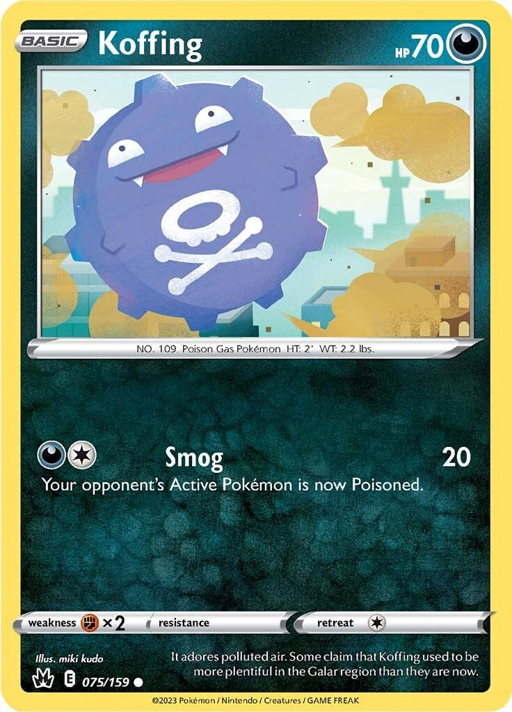 Koffing (075/159) [Sword & Shield: Crown Zenith] | Good Games Cannington