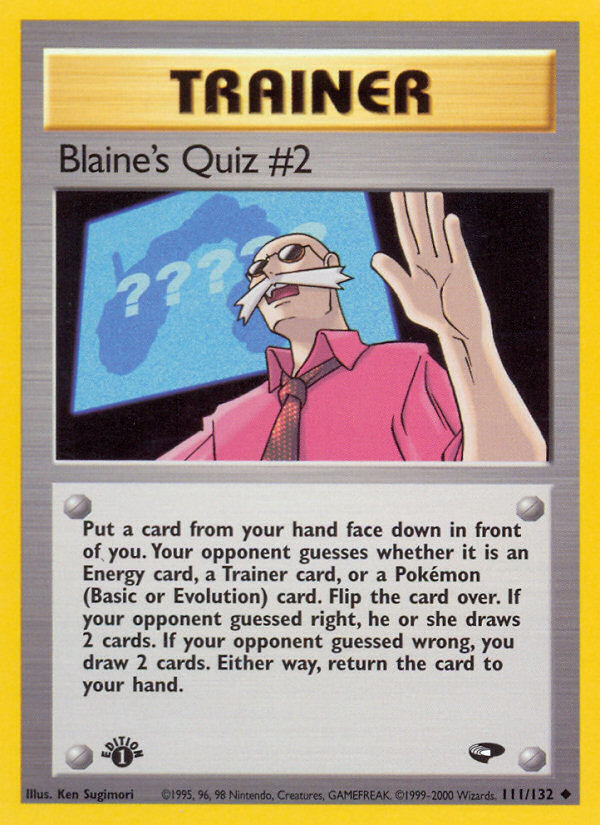 Blaine's Quiz #2 (111/132) [Gym Challenge 1st Edition] | Good Games Cannington