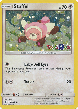 Stufful (110/147) (Toys R Us Promo) [Sun & Moon: Burning Shadows] | Good Games Cannington