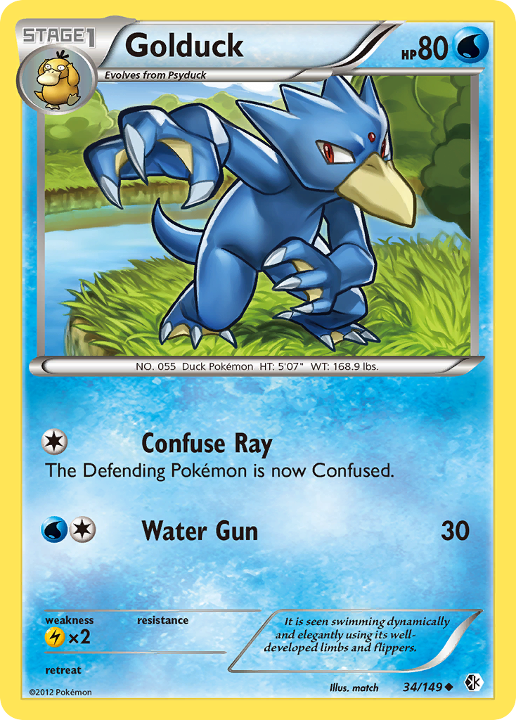 Golduck (34/149) [Black & White: Boundaries Crossed] | Good Games Cannington