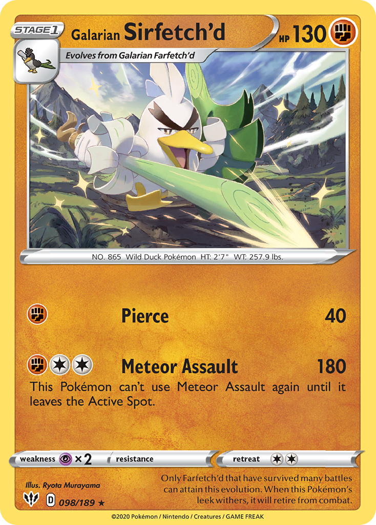 Galarian Sirfetch'd (098/189) [Sword & Shield: Darkness Ablaze] | Good Games Cannington