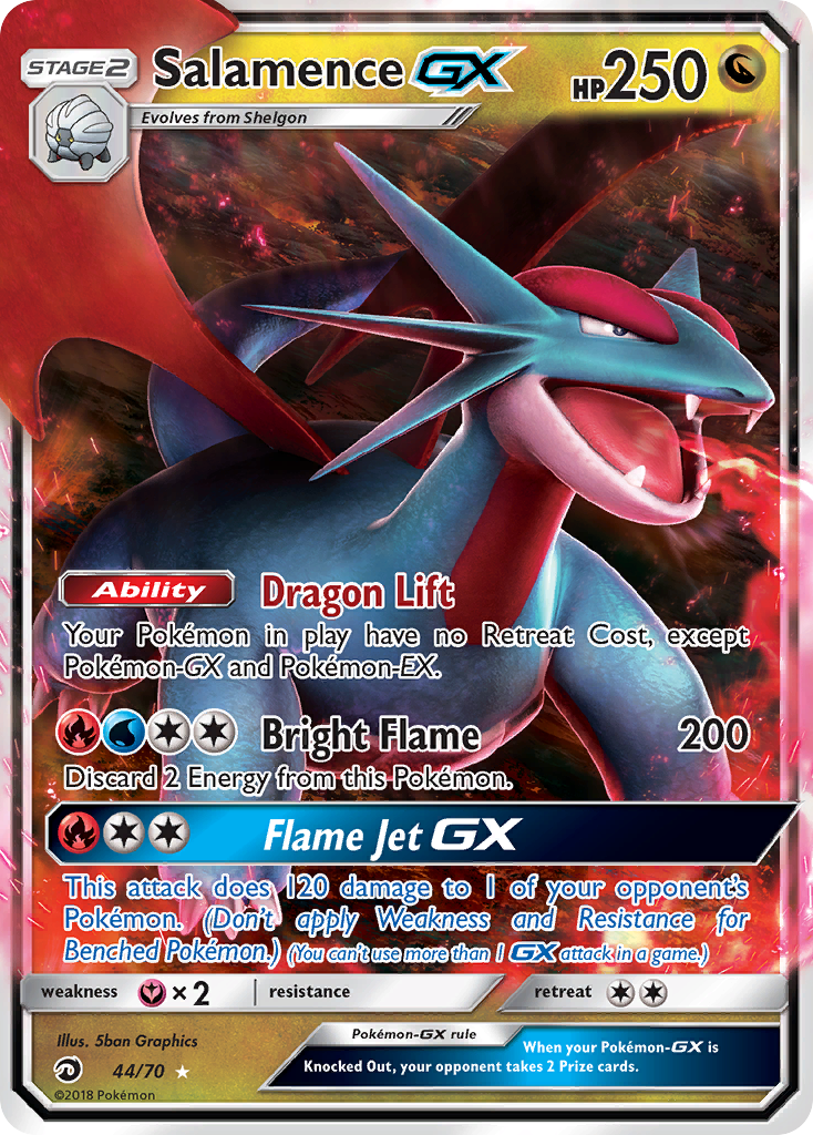 Salamence GX (44/70) [Sun & Moon: Dragon Majesty] | Good Games Cannington