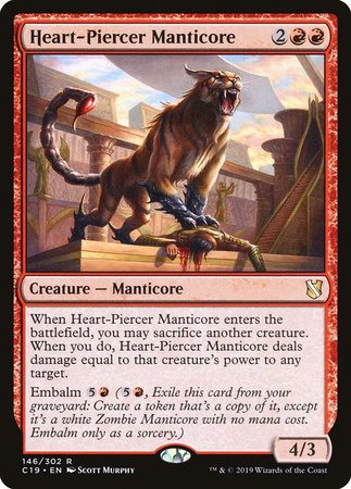 Heart-Piercer Manticore [Commander 2019] | Good Games Cannington