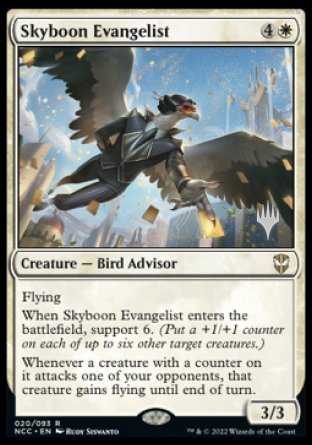 Skyboon Evangelist (Promo Pack) [Streets of New Capenna Commander Promos] | Good Games Cannington
