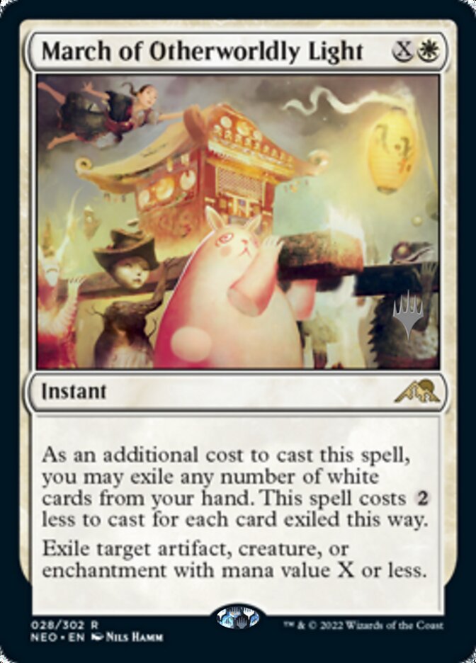 March of Otherworldly Light (Promo Pack) [Kamigawa: Neon Dynasty Promos] | Good Games Cannington