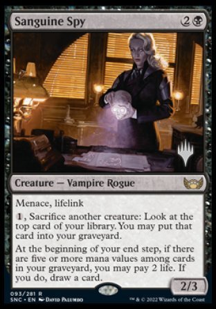 Sanguine Spy (Promo Pack) [Streets of New Capenna Promos] | Good Games Cannington
