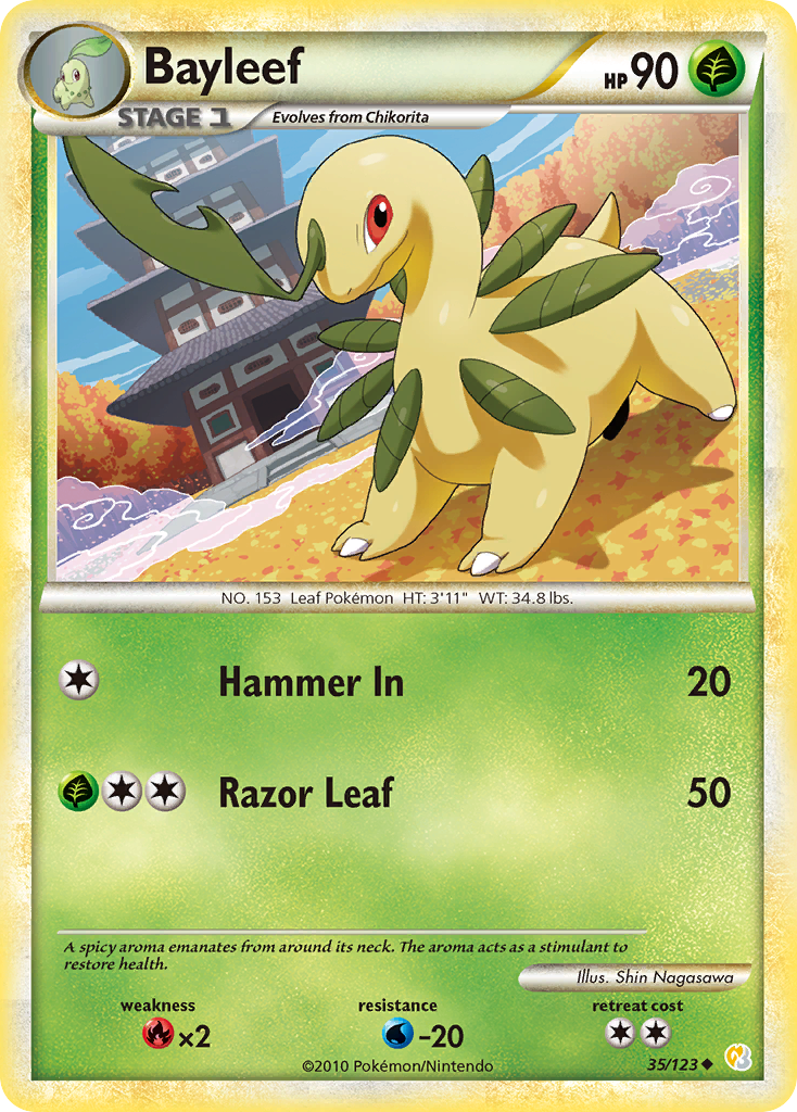 Bayleef (35/123) [HeartGold & SoulSilver: Base Set] | Good Games Cannington