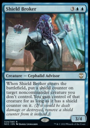 Shield Broker (Promo Pack) [Streets of New Capenna Commander Promos] | Good Games Cannington