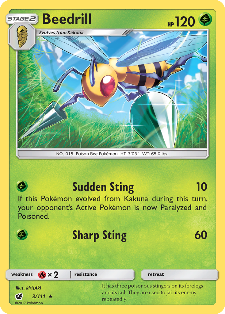 Beedrill (3/111) [Sun & Moon: Crimson Invasion] | Good Games Cannington