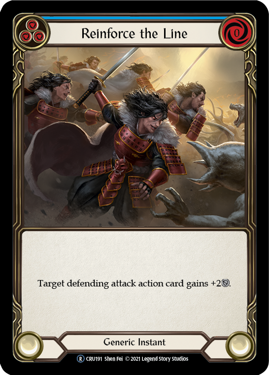 Reinforce the Line (Blue) [U-CRU191-RF] Unlimited Rainbow Foil | Good Games Cannington