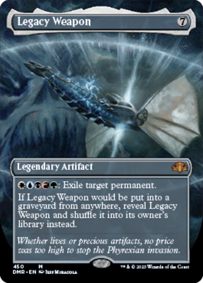 Legacy Weapon (Borderless Alternate Art) [Dominaria Remastered] | Good Games Cannington