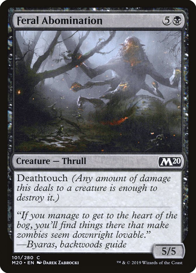 Feral Abomination [Core Set 2020] | Good Games Cannington