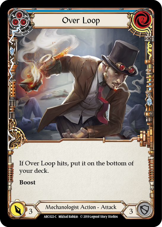 Over Loop (Blue) [ARC022-C] 1st Edition Rainbow Foil | Good Games Cannington