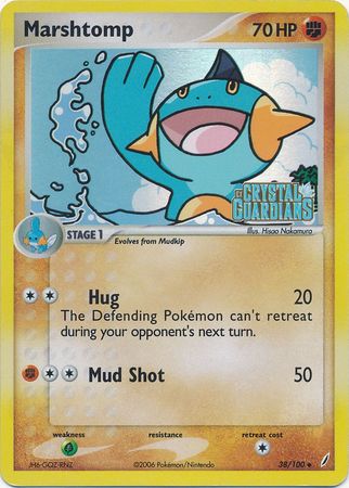 Marshtomp (38/100) (Stamped) [EX: Crystal Guardians] | Good Games Cannington