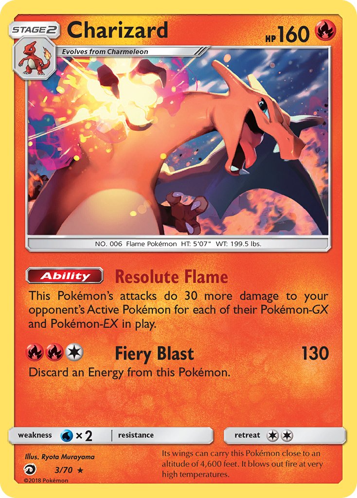 Charizard (3/70) (Let's Play, Eevee) (Theme Deck Exclusive) [Sun & Moon: Dragon Majesty] | Good Games Cannington