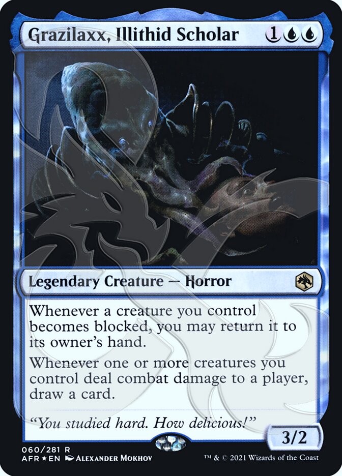 Grazilaxx, Illithid Scholar (Ampersand Promo) [Dungeons & Dragons: Adventures in the Forgotten Realms Promos] | Good Games Cannington