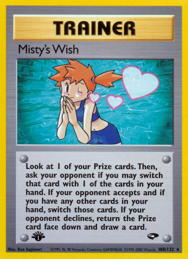 Misty's Wish (108/132) [Gym Challenge 1st Edition] | Good Games Cannington