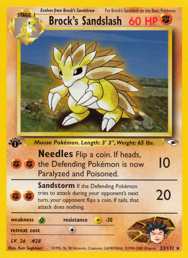 Brock's Sandslash (23/132) [Gym Heroes 1st Edition] | Good Games Cannington