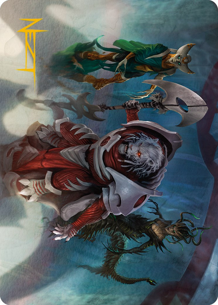 Norn's Decree Art Card (Gold-Stamped Signature) [Phyrexia: All Will Be One Art Series] | Good Games Cannington