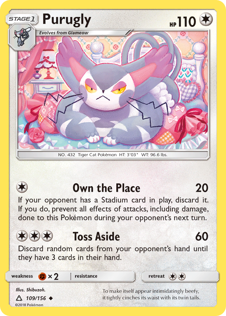 Purugly (109/156) [Sun & Moon: Ultra Prism] | Good Games Cannington