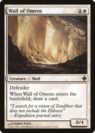 Wall of Omens [Rise of the Eldrazi] | Good Games Cannington