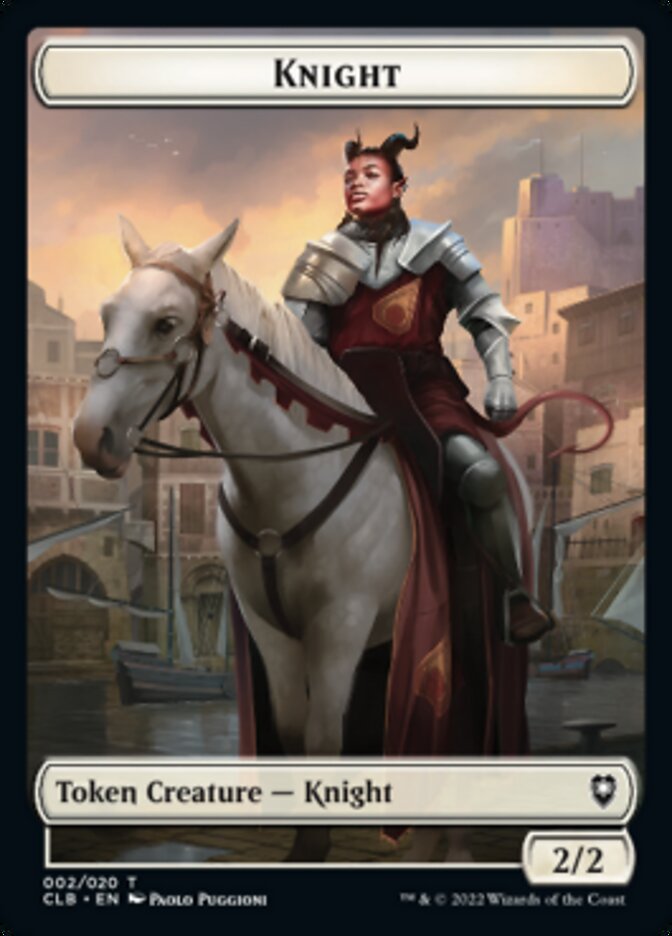 Knight Token [Commander Legends: Battle for Baldur's Gate Tokens] | Good Games Cannington