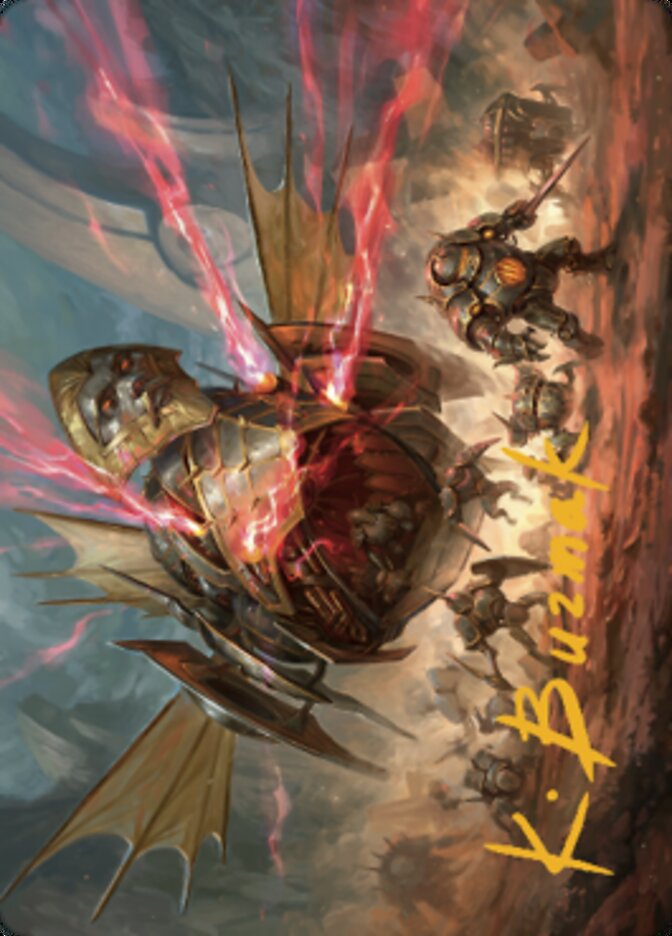 Liberator, Urza's Battlethopter Art Card (Gold-Stamped Signature) [The Brothers' War Art Series] | Good Games Cannington
