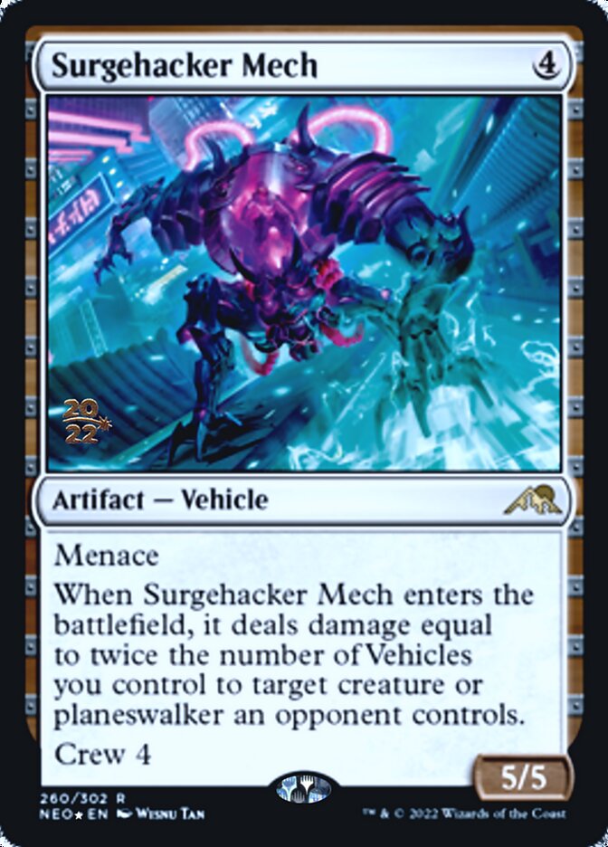 Surgehacker Mech [Kamigawa: Neon Dynasty Prerelease Promos] | Good Games Cannington