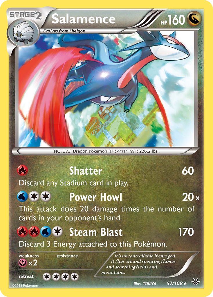 Salamence (57/108) [XY: Roaring Skies] | Good Games Cannington