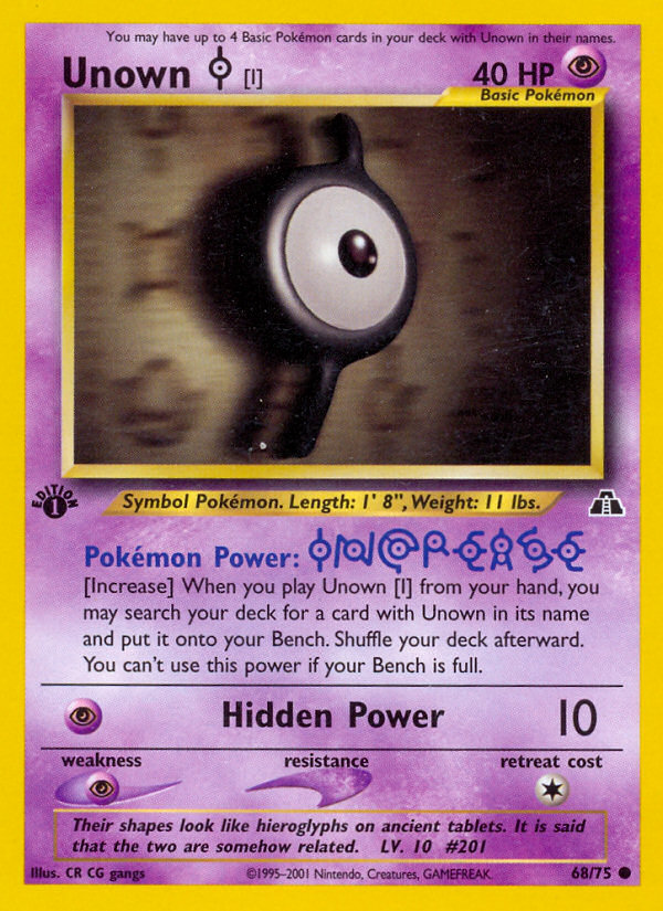 Unown [I] (68/75) [Neo Discovery 1st Edition] | Good Games Cannington