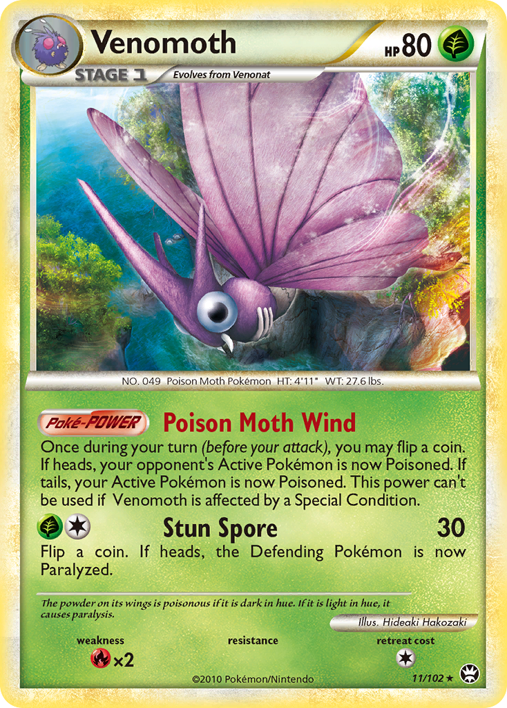 Venomoth (11/102) [HeartGold & SoulSilver: Triumphant] | Good Games Cannington