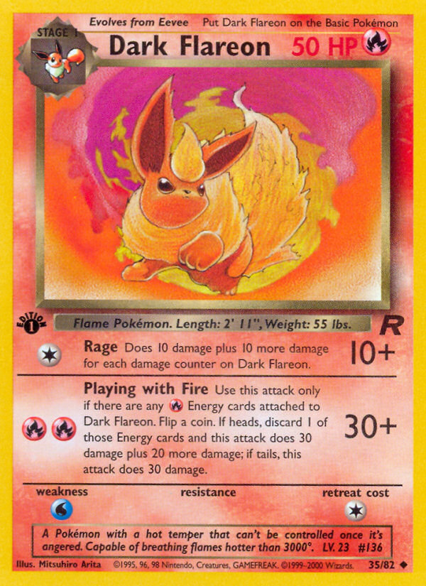 Dark Flareon (35/82) [Team Rocket 1st Edition] | Good Games Cannington