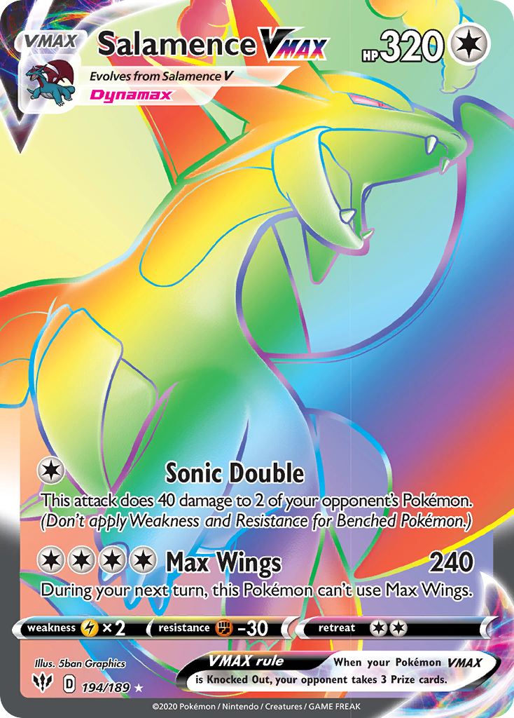 Salamence VMAX (194/189) [Sword & Shield: Darkness Ablaze] | Good Games Cannington
